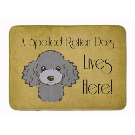 Carolines Treasures Silver and Grey Poodle Spoiled Dog Machine Washable Memory Foam Mat BB1507RUG